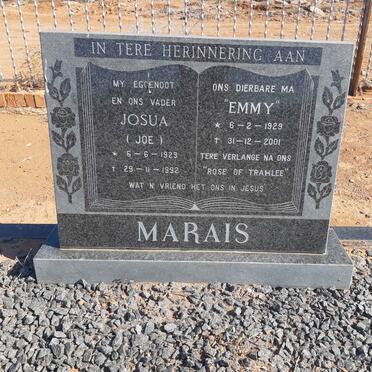 MARAIS Josua 1929-1992 &amp; Emmy 1929-2001
