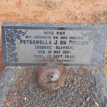PISANIE Petronella J., du nee OLIVIER 1903-1949