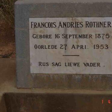 ROTHNER Francois Andries 1875-1953