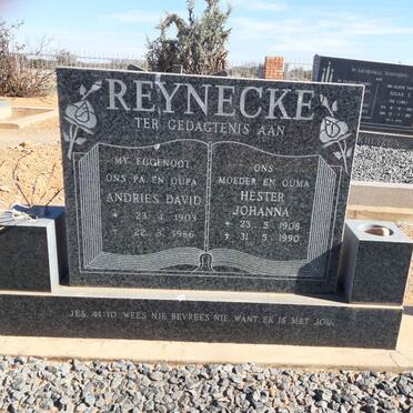 REYNECKE Andries David 1903-1986 &amp; Hester Johanna 1908-1990