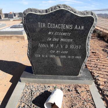 RIJST Anna M.J., v.d. nee McLEOD 1926-1968