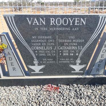 ROOYEN Cornelius J., van 1921-1995 &amp; Catharina S.S. 1922-2020