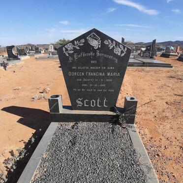 SCOTT Doreen Francina Maria nee SCOTT 1926-1985