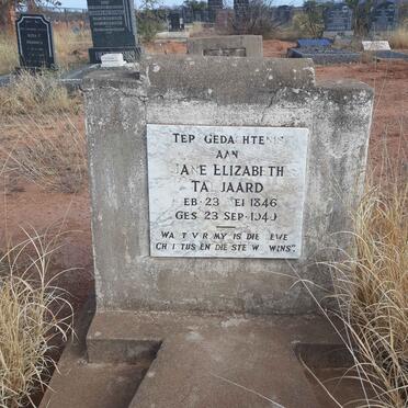 TALJAARD Jane Elizabeth 1846-1940