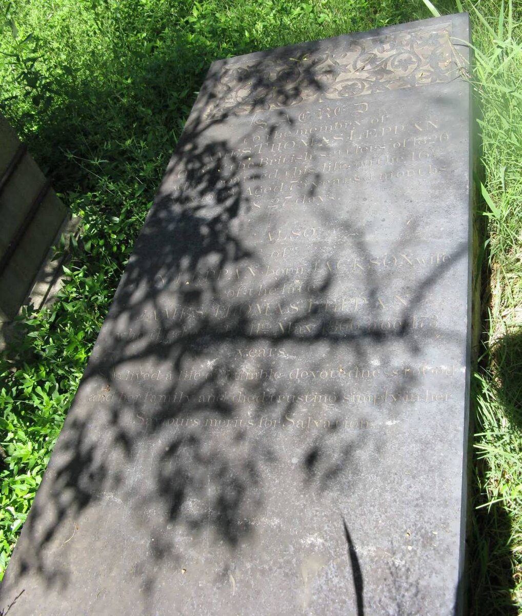 LEPPAN James Thomas 1789-1863 &amp; Ann JACKSON 1793-1866