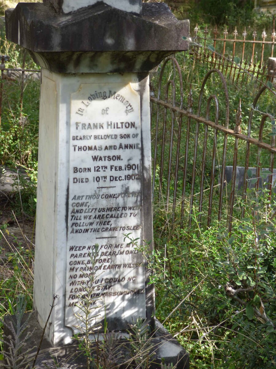 WATSON Frank Hilton 1901-1902