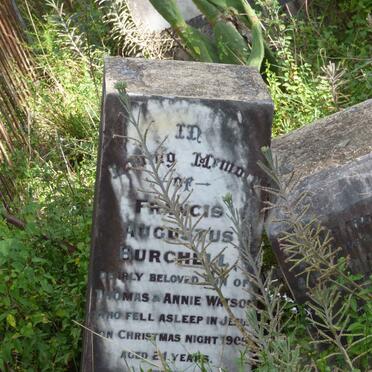 BURCHELL Francis Augustus -1908