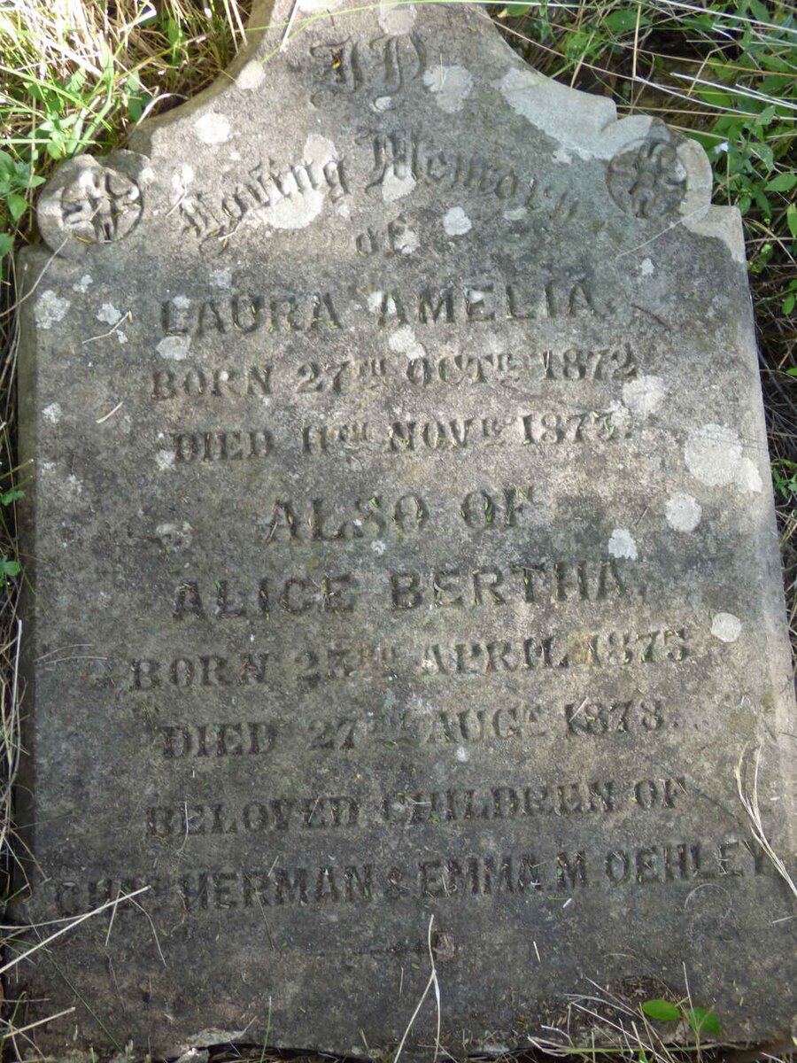 OEHLEY Laura Amelia 1872-1873 :: OEHLEY Alice Bertha 1875-1878