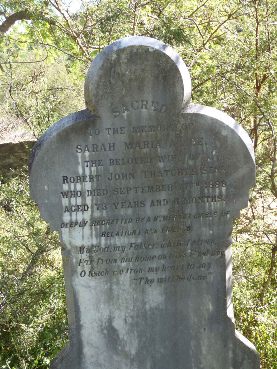 THATCHER Sarah Maria Alice -1888