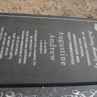 FOURIE Augustine Andrew 1952-2015