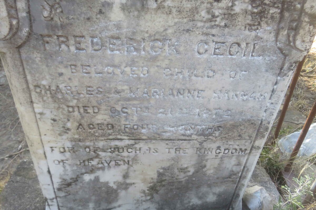 HANNAM Frederick Cecil -1872