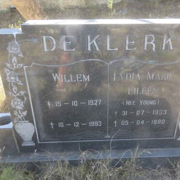 KLERK Willem, de 1927-1993 &amp; Lydia Marie Eileen YOUNG 1933-1980