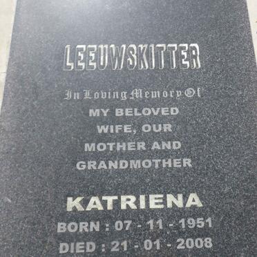 LEEUWSKITTER Katriena 1951-2008