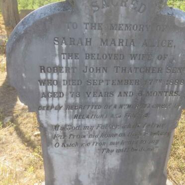 THATCHER Sarah Maria Alice -1888