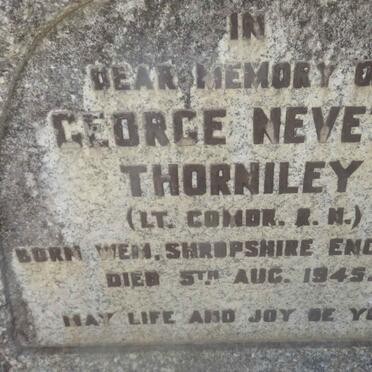 THORNILEY George Nevett 1898-1945