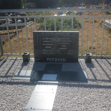 WITBOOI Willem 1933-2016 &amp; Hannie Hendrika 1932-1992