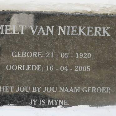 NIEKERK Melt, van 1920-2005