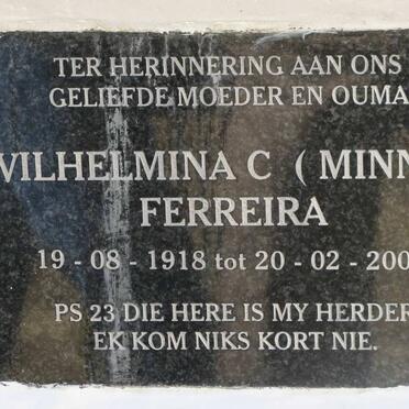 FERREIRA Wilhelmina C. 1918-2006
