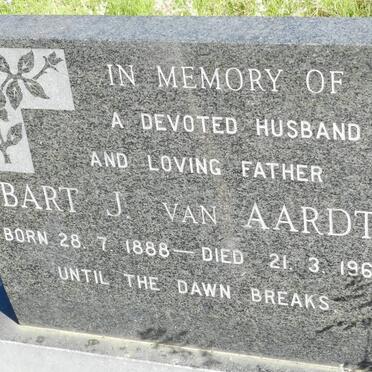 AARDT Bart J., van 1888-1966