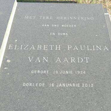 AARDT Elizabeth Paulina, van 1924-2012