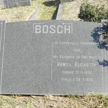 BOSCH Benita Eizabeth 1909-1970