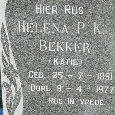 BEKKER Helena P.K. 1891-1977