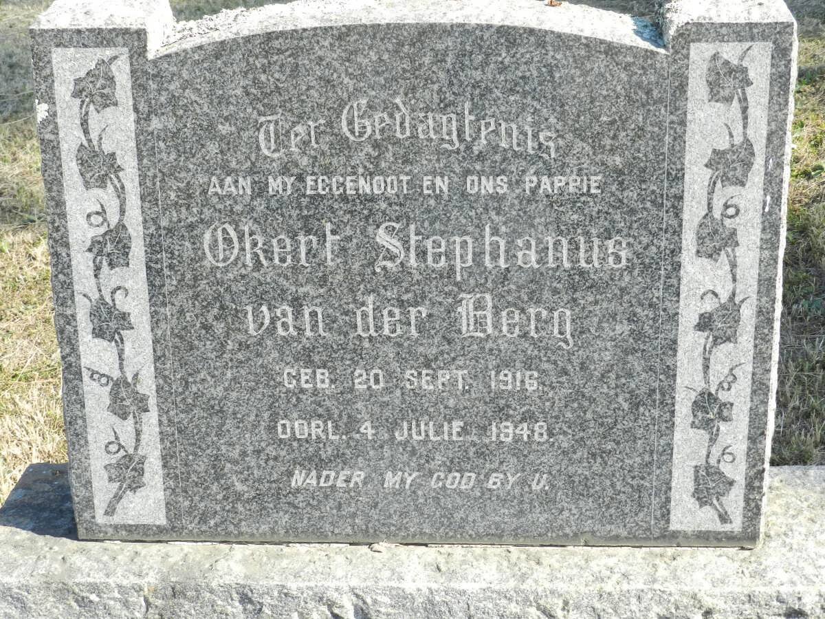 BERG Okert Stephanus, van der 1916-1948