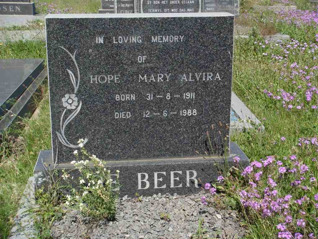 BEER Hope Mary Alvira, de 1911-1988
