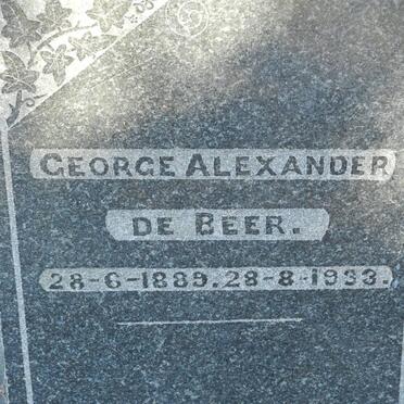 BEER George Alexander, de 1889-1933
