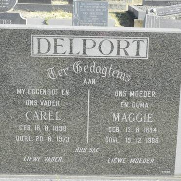 DELPORT Carel 1890-1973 &amp; Maggie 1894-1988