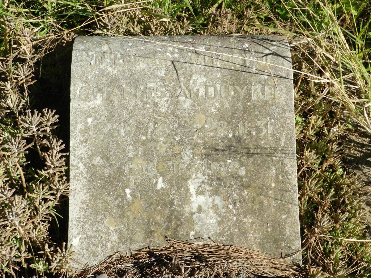 DUYKER Charles, van 1914-1931