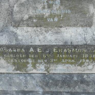 ERASMUS Susanna A.E.J.  nee NEL 1858-1902