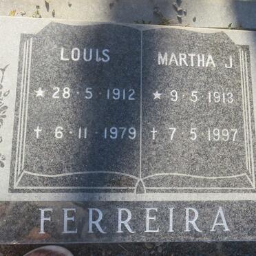 FERREIRA Louis 1912-1979 &amp; Martha J. 1913-1997