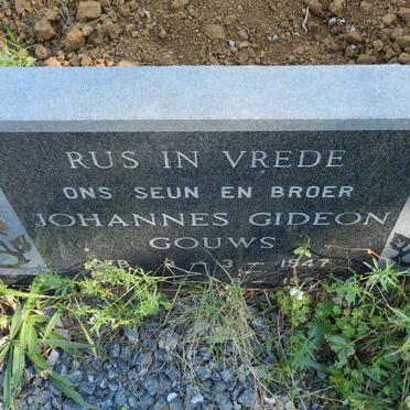 GOUWS Johannes Gideon 1947-1984
