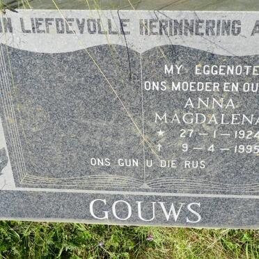GOUWS Anna Magdalena 1924-1995