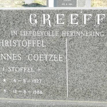 GREEFF Christoffel Johannes Coetzee 1927-1988