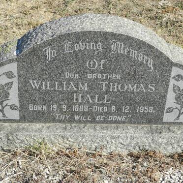 HALL William Thomas 1888-1958