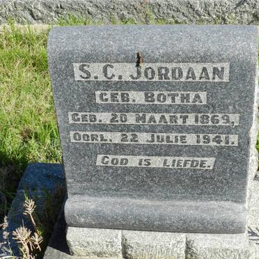 JORDAAN S.C. nee BOTHA 1869-1941