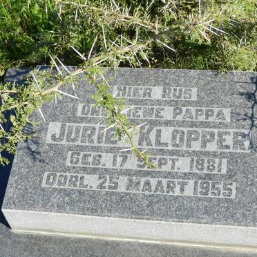 KLOPPER Jurie 1881-1955