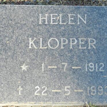 KLOPPER Helen 1912-1993