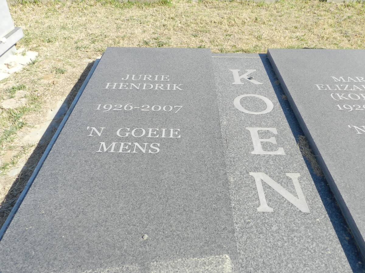 KOEN Jurie Hendrik 1926-2007