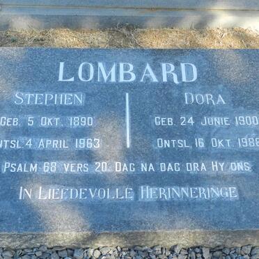 LOMBARD Stephen 1890-1963 &amp; Dora 1900-1988