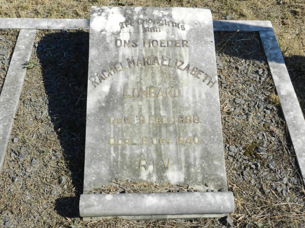 LOMBARD Rachel Maria Elizabeth 1866-1940