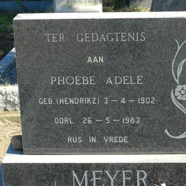 MEYER Phoebe Adele born HENDRIKZ 1902-1983