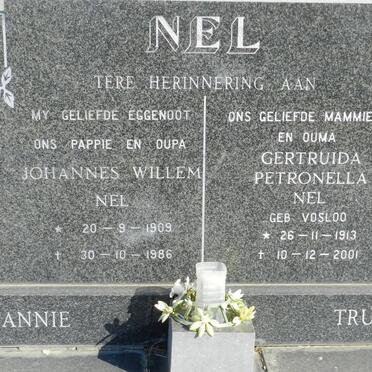 NEL Johannes Willem 1909-1986 &amp; Gertruida Petronella VOSLOO 1913-2001