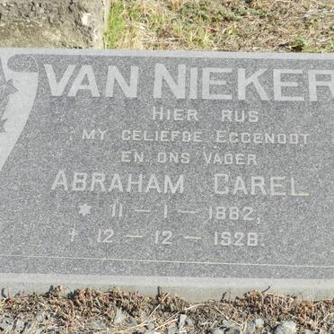 NIEKERK Abraham Carel, van 1882-1928