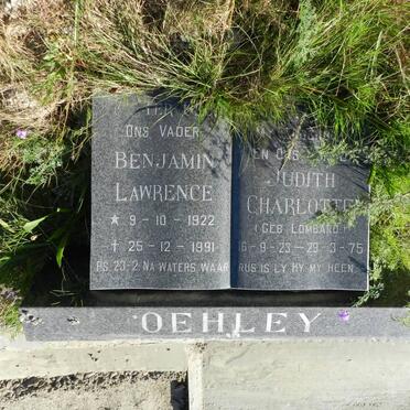 OEHLEY Benjamin Lawrence 1922-1991 &amp; Judith Charollotte LOMBARD 1923-1975