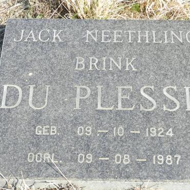 PLESSIS Jack Neethling Brink, du 1924-1987