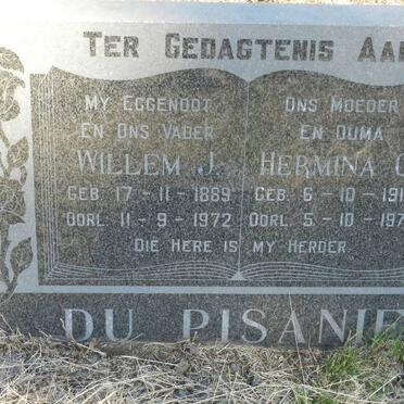 PISANIE Willem J., du 1889-1972 &amp; Hermina C. 1910-1978