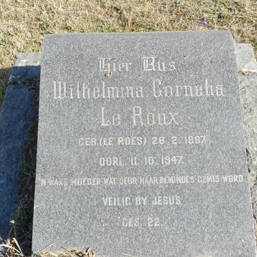 ROUX Wilhelmina Cornelia, le nee LE ROES 1887-1947